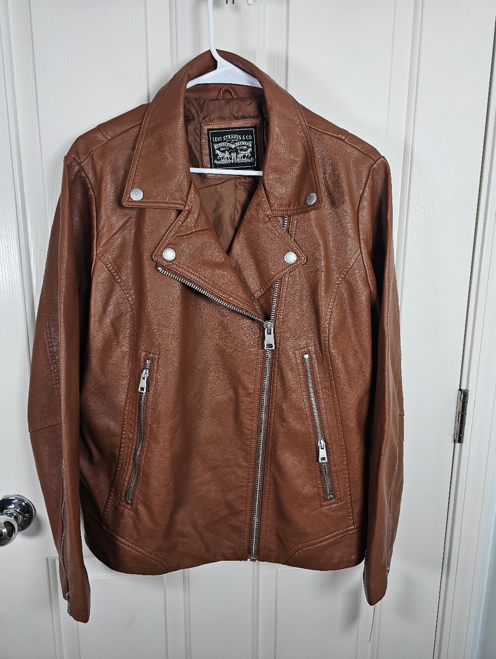 Levi's NWT Women's Faux Leather Brown Jacket Plus Size 1X